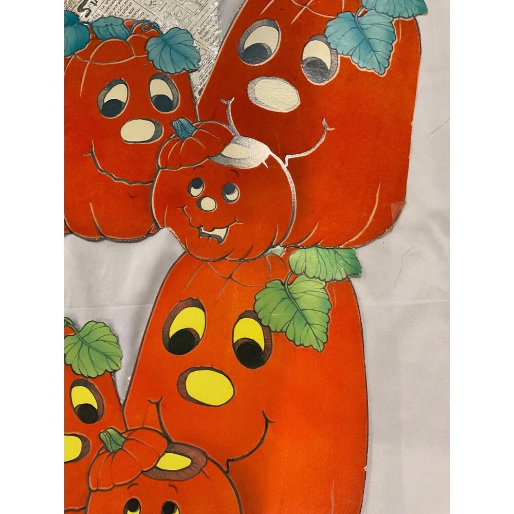 Vintage 18 Halloween Decorations Big Die Cuts Placemats Bat Clings Variety Lot - Picture 9 of 15
